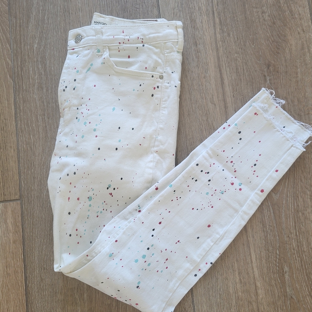 Mango skinny white jeans